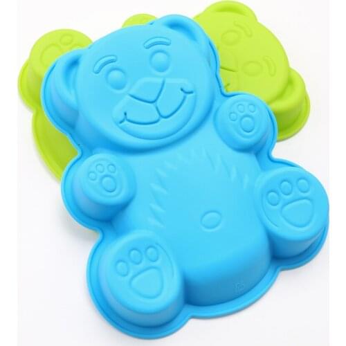 DlY Cartoon Bear Shape 3D Silicone Cake Mold Baking Tools Bakeware Maker Mold Tray Baking
