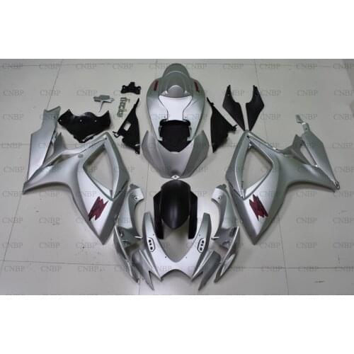 For Suzuki GSXR600 2006 - 2007 K6 Abs Fairing for Suzuki GSXR750 2007 Fairing GSX R 600 06 Silver Full Body Kits