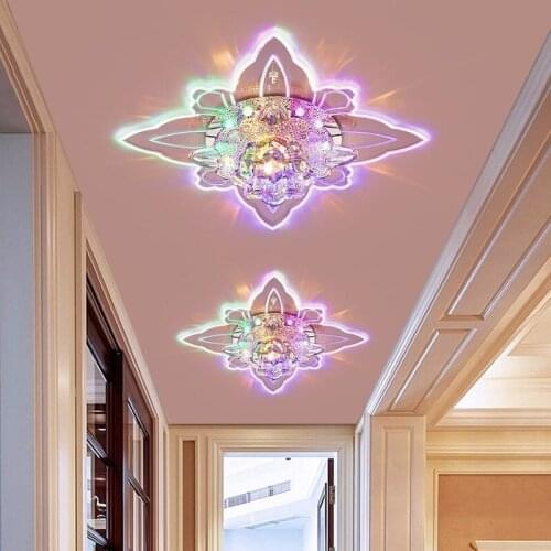 European modern minimalist living room spotlight led crystal aisle corridor porch acrylic creative entrance hall light LX101601