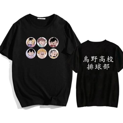 Hot Anime HaikyuuT Shirt Funny Cartoon Karasuno Print T-shirt Harajuku Fly High Graphic Streetwear Causal Tops Unisex