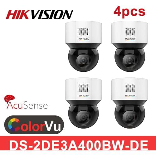 Hikvision PTZ ColorVu 4MP Mini IP Camera DS-2DE3A400BW-DE HD POE H.265 AcuSense Built-in Mic Speaker Face Capture whole sale