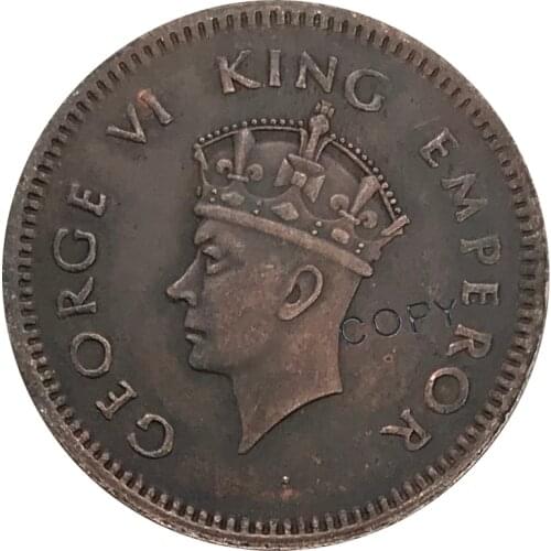 1938 India 1/2 Pice Red Copper collectibles Copy Coin