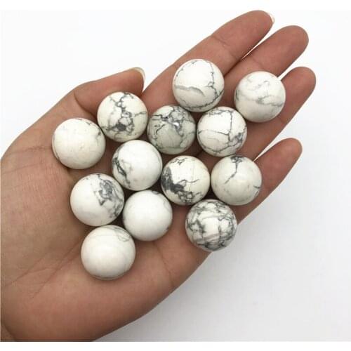 Beautiful 1PC Natural Stone White Howlite Turquoise Sphere Crystal Globe Ball Chakra Healing Reiki Natural Quartz Crystals