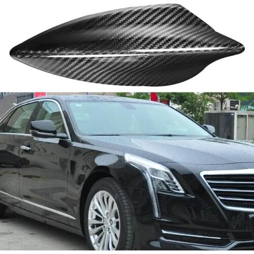 Vehicle Roof Shark Fin Antenna Cover Auto Roof FM Signal Carbon Fiber Aerial Decor for Auto Exterior Parts