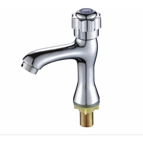 G1 / 2 Brass Bathroom Basin Faucet Single Handle Single Cold Tap Deck Mount Hotel Bar Home Wash Basin Single Hole Tap