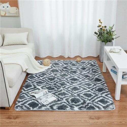 Fluffy Carpets for Bedroom Living Room Home Decor Nordic Soft Plush Carpet Rugs Shaggy Area Modern Non-slip Floor Mats Dark Grey