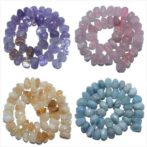 Natural Stone Beads Irregular Shape Aquamarines Citrines Agates Lapis lazuli Labradorit Beads For Jewelry Making DIY Necklace
