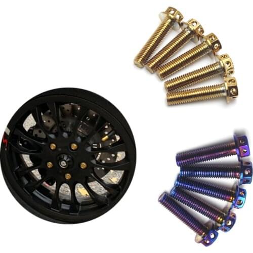 New 5pcs Titanium M8 Wheel Lug bolt screw for vespa Sprint 125 GTS 300 GTV300