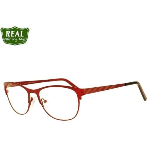 Solid Color Retro metal Frame simple design eyeglasses women men frame Myopic Optical Glasses