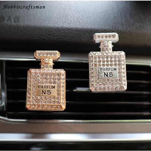 Diamond Perfume Bottle Decor For Car Air Vent Clip Air Freshener In Auto Interior Decoration Car Aroma Diffuser car decor Girls