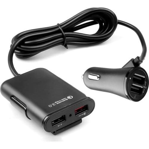 Front and rear car charger QC3.0 Mobile phone fast charger 30W Portable For iPhone For ipad Outdoor travel USB charger