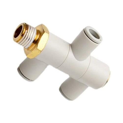 Applicable Tubing: Metric Size, Connection Thread: M, R,Triple Universal Male Elbow KQ2VT04-02AS KQ2VT06-02AS