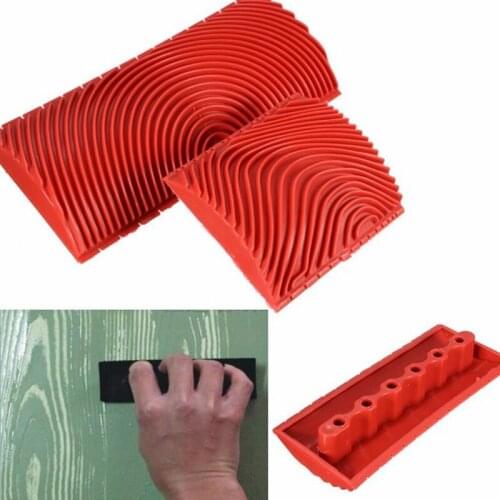 10 sets Rubber Imitation Wood Graining Roller Brush Wall Painting Home Decoration Art Embossing DIY Brushing Painting Tools