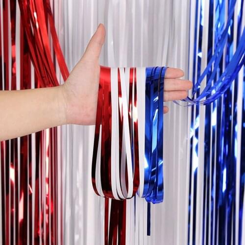 USA Elements Party Photozone Tinsel Curtain Birthday Party Decorations New Backdrop Curtain New Year Rain Tinsel Party Backdrop