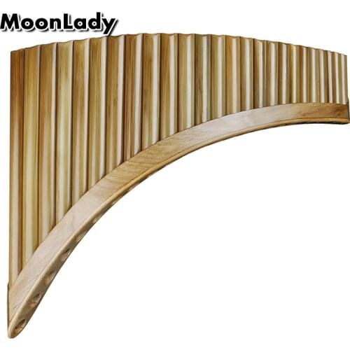 Chinese Traditional Musical Instrument 25 Pipes Pan Flute G Key Pan Pipes Woodwind Instrument Natural Bamboo Pan flute in G Key