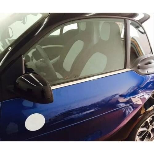 2pcs Car Outside Window Moulding Trim Weatherstrip Seal Belt Line Weather Strip For Smart fortwo 2015 2016 2017 2018