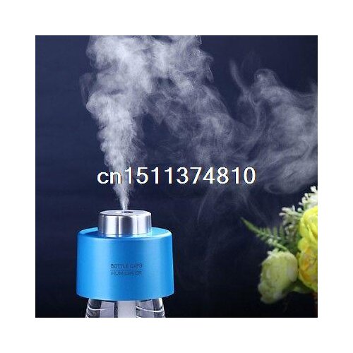 USB Water Bottle Cap Steam Air Mist Humidifier with 2pcs Absorbent Filter Sticks