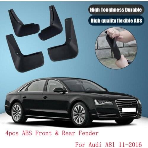 High-quality 4pcs ABS Front & Rear Fender For Audi A8l 11-2016 Mudflaps Splash Guards Mud Flap Front Rear Mudguards Fender