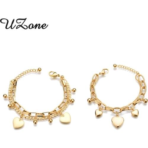 Famous Brand Heart Bracelets Multiple layers Heart Beads Bracelets Women Party Gift Jewelry