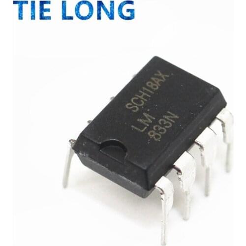 10PCS LM833N DIP8 LM833 DIP 833N DIP-8 new and original IC