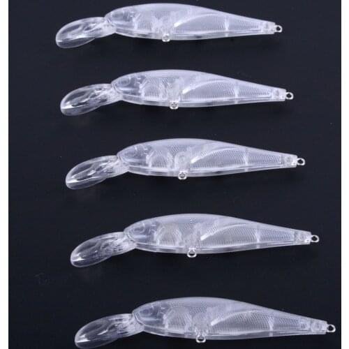 100pcs 10cm 7g fishing lure Unpainted Blank pesca isca Artificial Bait minnow wobblers trolls fishing accessories tackle