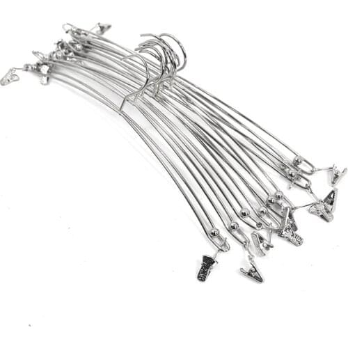 100pcs Creative Metal Double Wire Clip Hanger for Bra Underwear Lingerie Panties Clothes Rack Holder Silver Gold lin4038