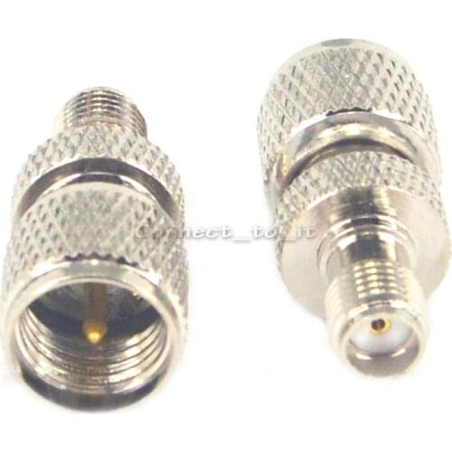 100 pieces/lot) RF SMA to UHF Adapter Connector SMA Female to MINI UHF Male Nickelplated Straight Coaxial Adapter