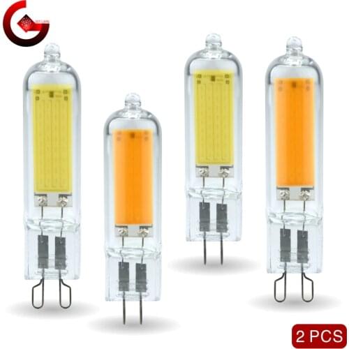 2pcs/lot G4 G9 LED Light Bulb 3W 6W 220V Dimmable COB Glass LED Lamp Replace 40W 60W Halogen Bulb for Pendant Light Chandelier