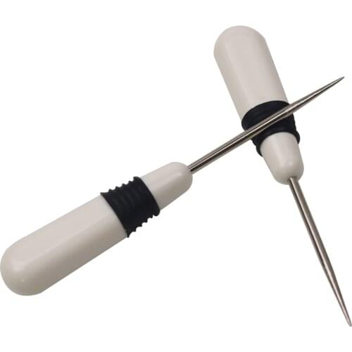 2pcs Top Quality Plastic Handle Straight Awl DIY Handmade Tool Repair Sewing Needle Awl Accessories