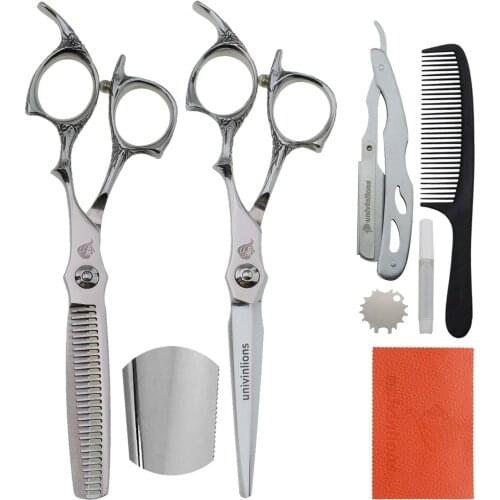 6" Laser Wire Professional Haircut Scissors Hairdressing Serrated Salon Shears for Barber Scissors Japan Hairdressing Scissors