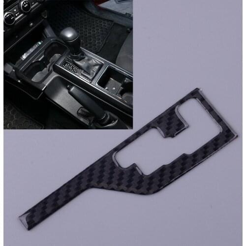 Car Black Center Console Gear Indicator Trim Sticker Cover Carbon Fiber Fit For Toyota Tacoma 2016 2017 2018 2019 2020 LHD