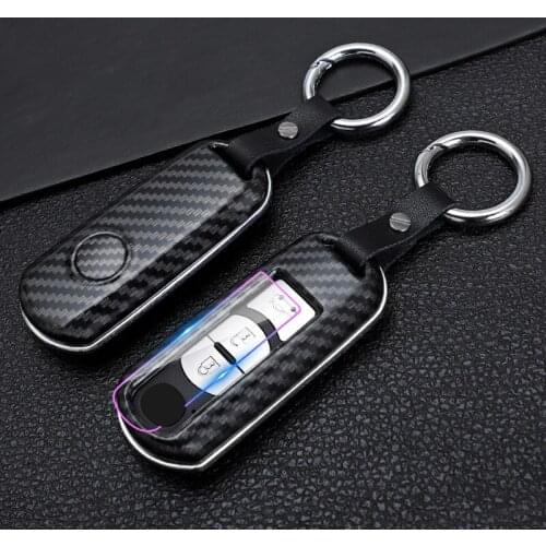 For Mazda Cx3 Cx4 Cx5 Cx8 CX7 3 6 Atenza Axela Smart Remote Car Key Case Cover Fob Bag Keychain Chain Ring Protector Accessories