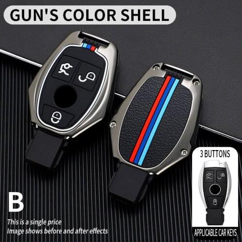 Zinc Alloy Car Key Cover Case For Mercedes Benz A B C E G R S Class M AMG GLK GLC CLA CLK W176 W221 W204 W205 Car Accessories