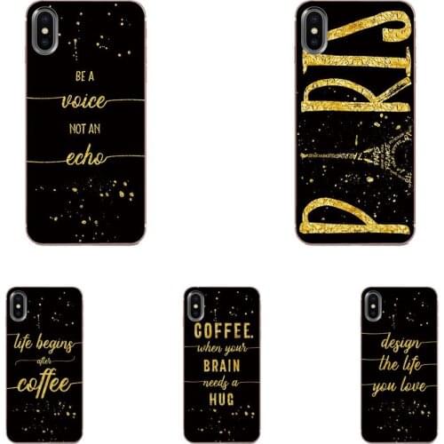 Text Art Gold Art Words For HTC Desire 530 626 628 630 816 820 830 One A9 M7 M8 M9 M10 E9 U11 U12 Life Plus Tpu Phone Case