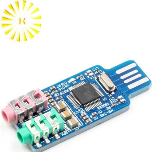 CM108 USB Drive Free Sound Card Laptop Computer External Sound Card Module New Connector