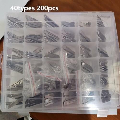 DAKATU 40 TYPES 200 PCS Engraved Line Scale Shearing Teeth Blank Car Key Cutting Teeth Blade Suitable for KD and xhorse DIY KEY