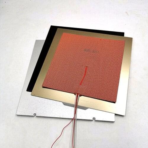 Funssor 1 set Voron 2.4 3D printer MIC6 aluminum build plate PEI heated bed silicone heater 110/220V 250/300/350mm size