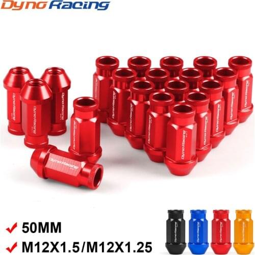 Dynoracing Billet Aluminum Racing Wheel Lug Nuts M12X1.5/M12X1.25 for Honda for Ford for Toyota 20pcs/set