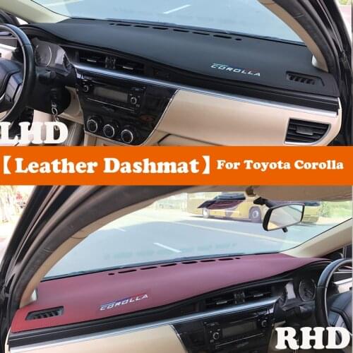 Leather Dashmat Accessories Car-Styling Dashboard Covers Pad Dash Mat Sunshade For Toyota Corolla E180 Axio 2014-2017 2018