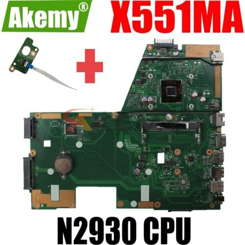 AKEMY X551MA Laptop Motherboard For ASUS X551MA F551MA D550M Original Mainboard N2930 CPU