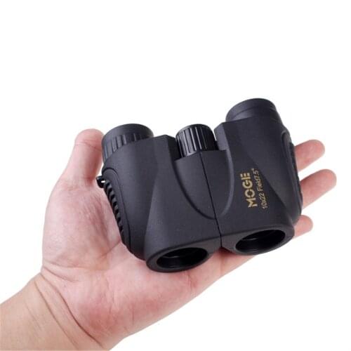 MOGE 10x22 Large Eyepiece Paul Low Light Level Night Vision Pocket High Power HD Double Tube Telescope