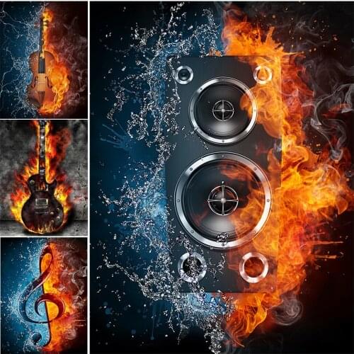 Complete Diamond Music Equipment Guitar Diamond Painting DIY Diamond Mosaic Cross Stitch Kit for Home Decoration