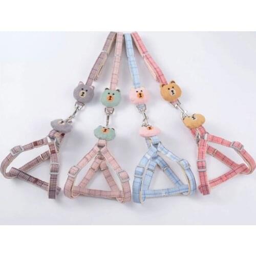 Small Dogs Cat Harness Leash Set Pet Puppy Harness Vest Breathable Dog Accessories Pomeranian Chihuahua Outdoor Walking Supplies