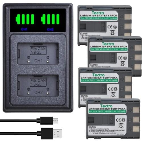 NB-2L NB2L NB-2LH NB 2LH NB2LH Digital Camera Batteries and Dual Charger For Canon Rebel XT XTi 350D 400D G9 G7 S80 S70S30 L10