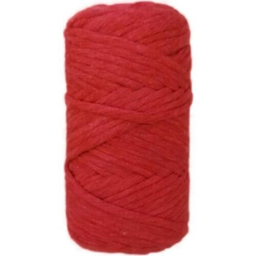Twisted Cotton Macrame Scanning Floss Red 250 Gram 100% Cotton 4mm Cord Colorful Braided Solid Core Cord For DIY