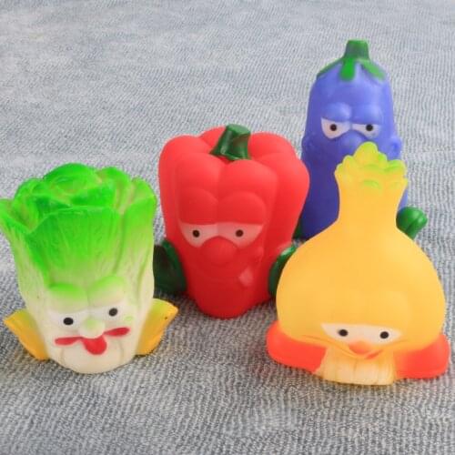 New 5-Vegetable style Dog Pet Puppy Toys Puppy Chew Squeaker Squeaky Sound toys Rubber dog toys dog pet cat Chew toys supplies