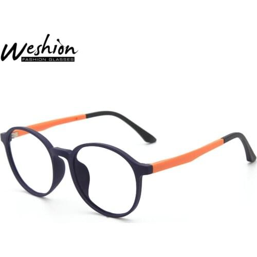 Teens Blue Light Glasses Kids Youth Boy Girls TR90 Flexible Round Frame Reflective Optical Junior Computer Eyeglasses 8 to18 UV