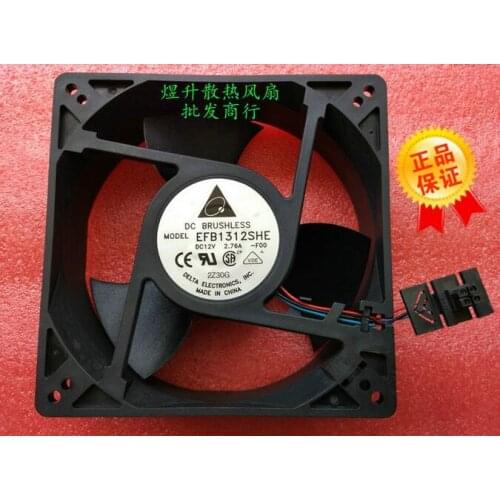 Original for Delta EFB1312SHE FOO DC 12V 2.76A 127*127*38mm 3-line Air Cooling Fan
