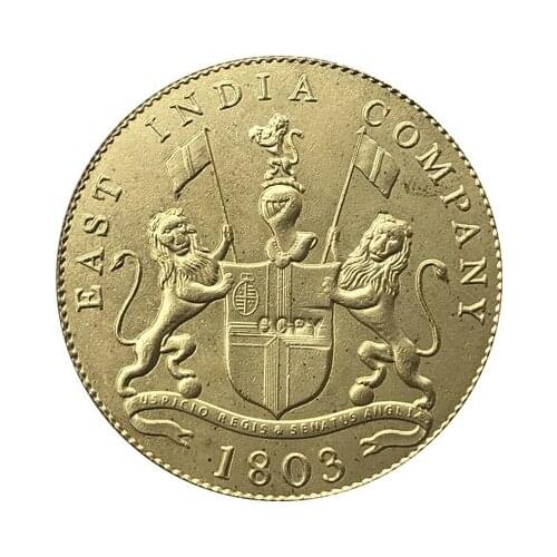 Gold-Plated Copper 1803 India-British coins COPY 30.7mm