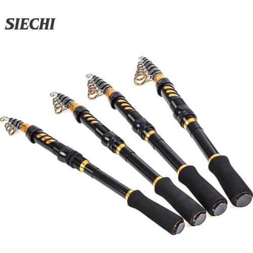 SIECHI New 1.5M -2.4M Carp Fishing Rod feeder Hard FRP Carbon Fiber Telescopic Fishing Rod fishing pole